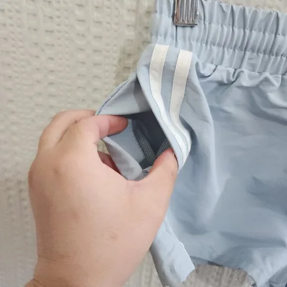 Cali 1850 Baby Blue Y2K Style Shorty Short Track Shorts Size Small - Picture 8 of 10